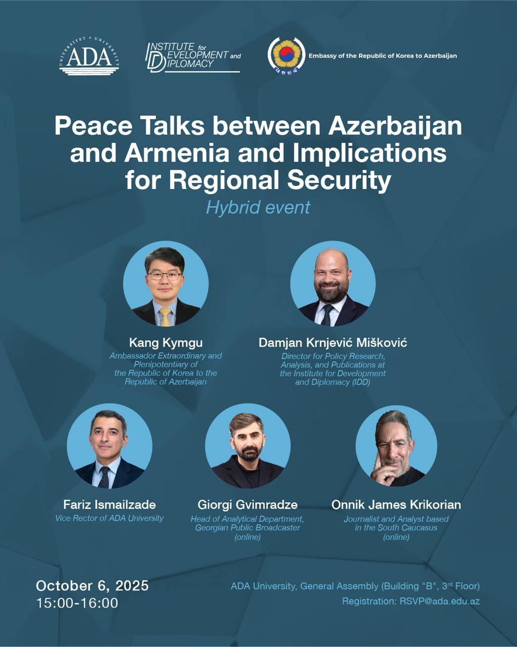 Roundtable on Peace Talks between Azerbaijan and Armenia and Implications for Regional Security