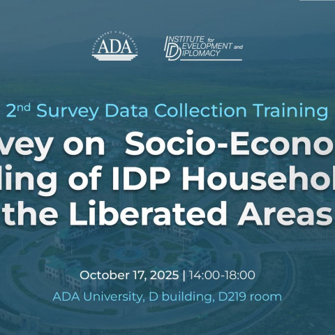 2nd Training of the Project “Survey on Socio-Economic Profiling of IDP Households in the Liberated Areas”