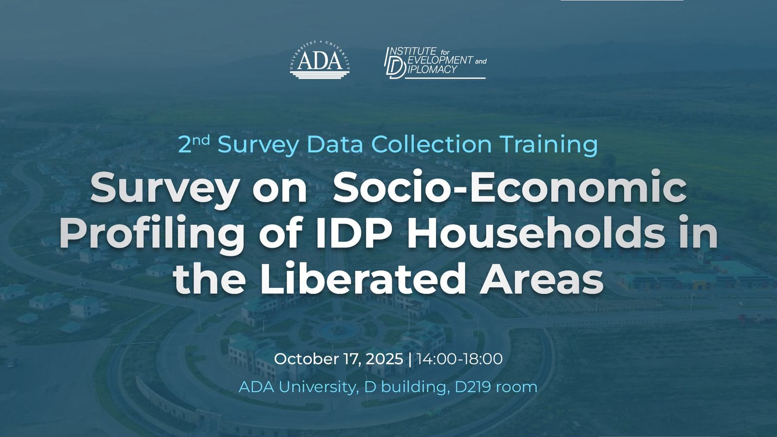 2nd Training of the Project “Survey on Socio-Economic Profiling of IDP Households in the Liberated Areas”