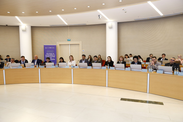 On the 2nd day of the international conference "The Role of Universities in Green Energy and Sustainability" held at ADA University, a briefing was delivered regarding the ongoing reconstruction and rebuilding efforts in Karabakh