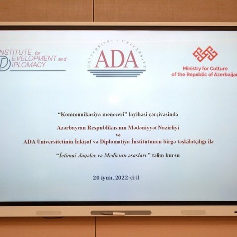 Trainings on the "Communication manager" project of the Ministry for Culture of the Republic of Azerbaijan are starting