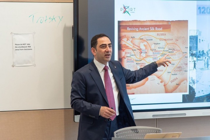 Dr. Taleh Ziyadov, Director-General of Baku International Sea Trade Port in Azerbaijan, delivered a lecture to Princeton University students