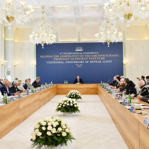 Ilham Aliyev attended international conference on “Shaping the Geopolitics of the Greater Eurasia: from Past to Present to Future” in Shusha