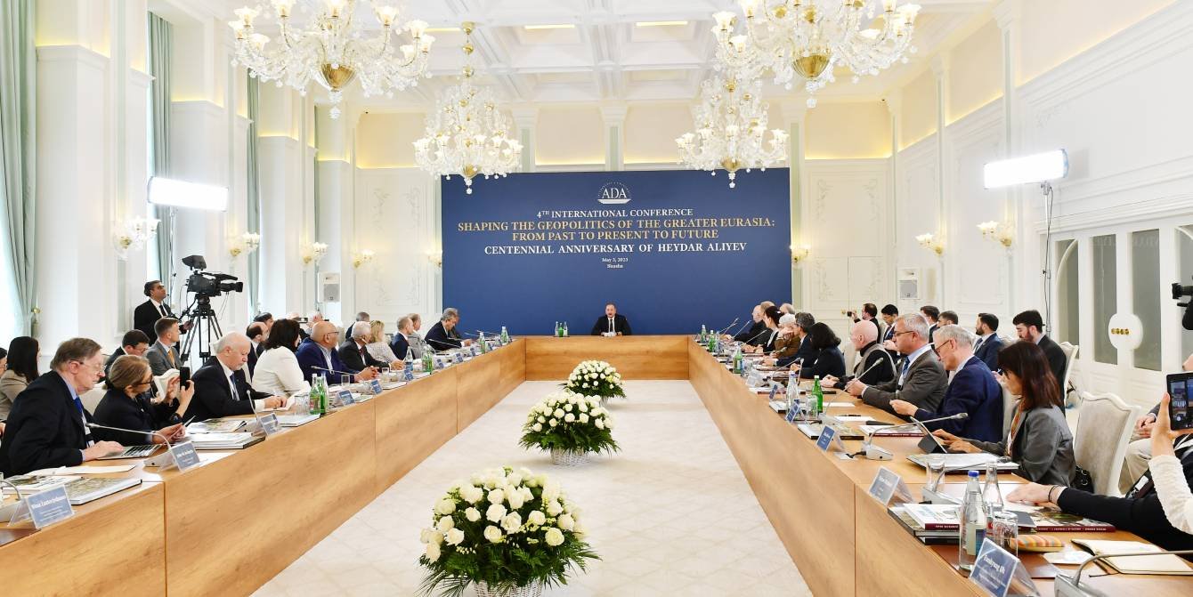 Ilham Aliyev attended international conference on “Shaping the Geopolitics of the Greater Eurasia: from Past to Present to Future” in Shusha