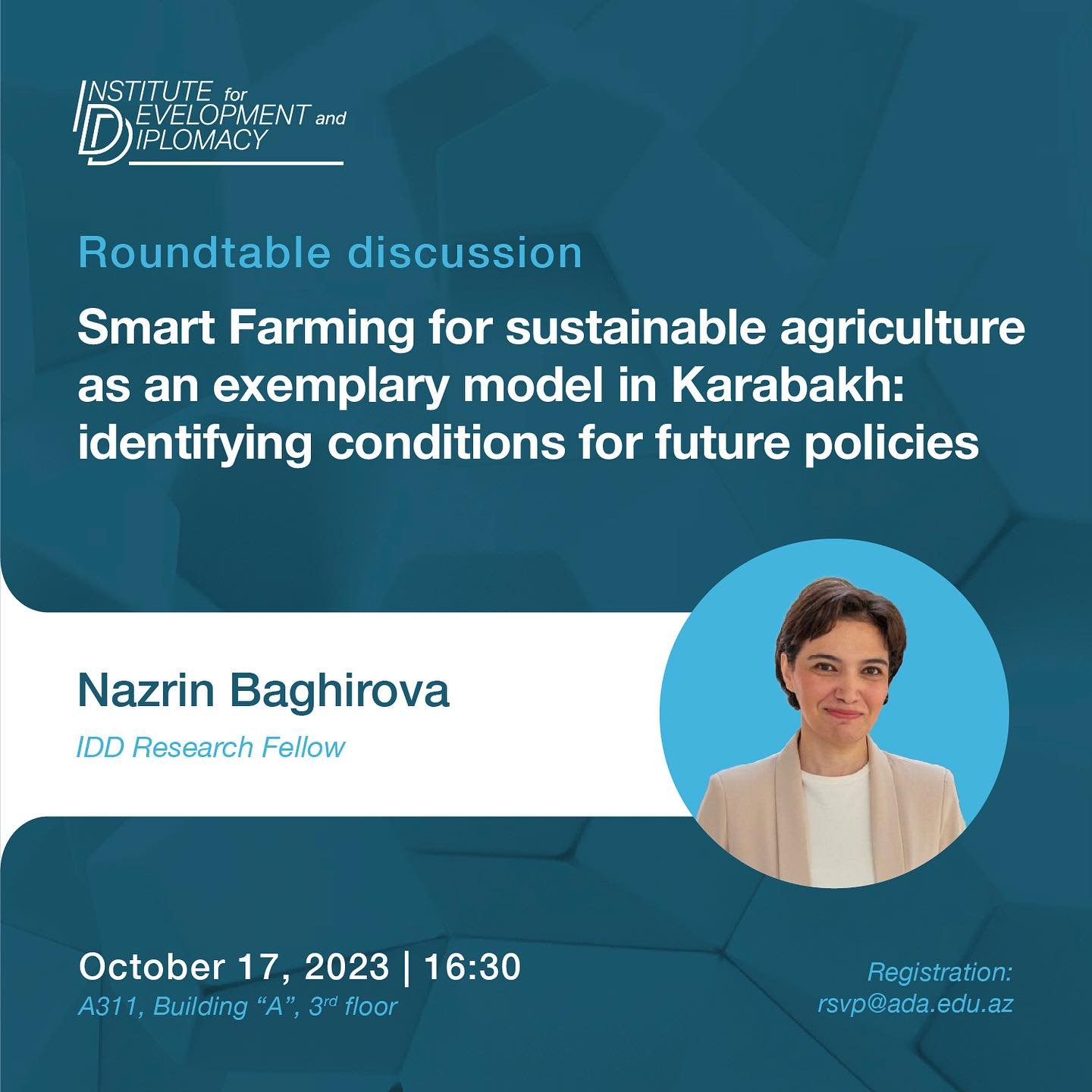 Smart farming for sustainable agriculture as an exemplary model in Karabakh to identify conditions for future policies